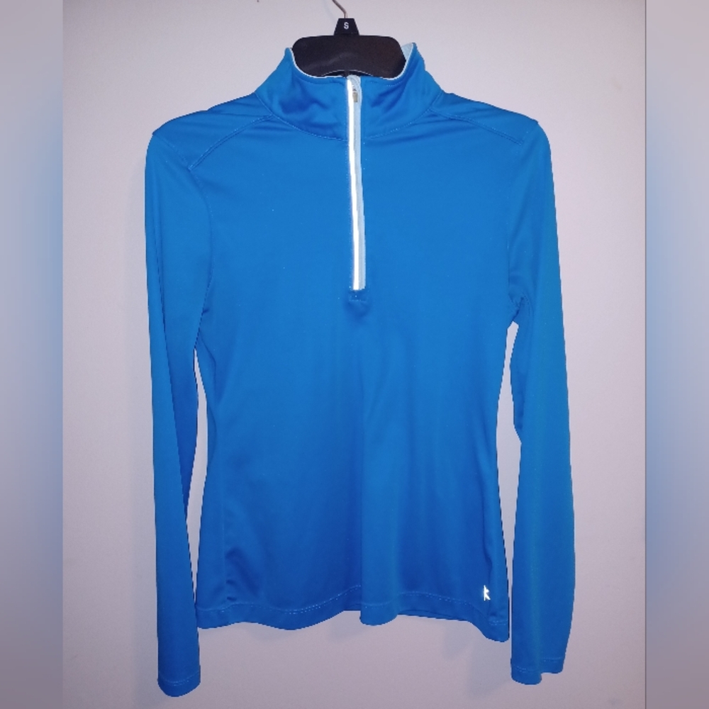 Danskin Now Women's Blue Quarter-Zip Top Pullover